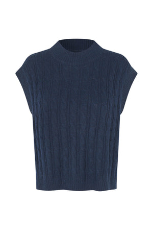 Lollys Laundry FinnLL Strickweste Vest Navy