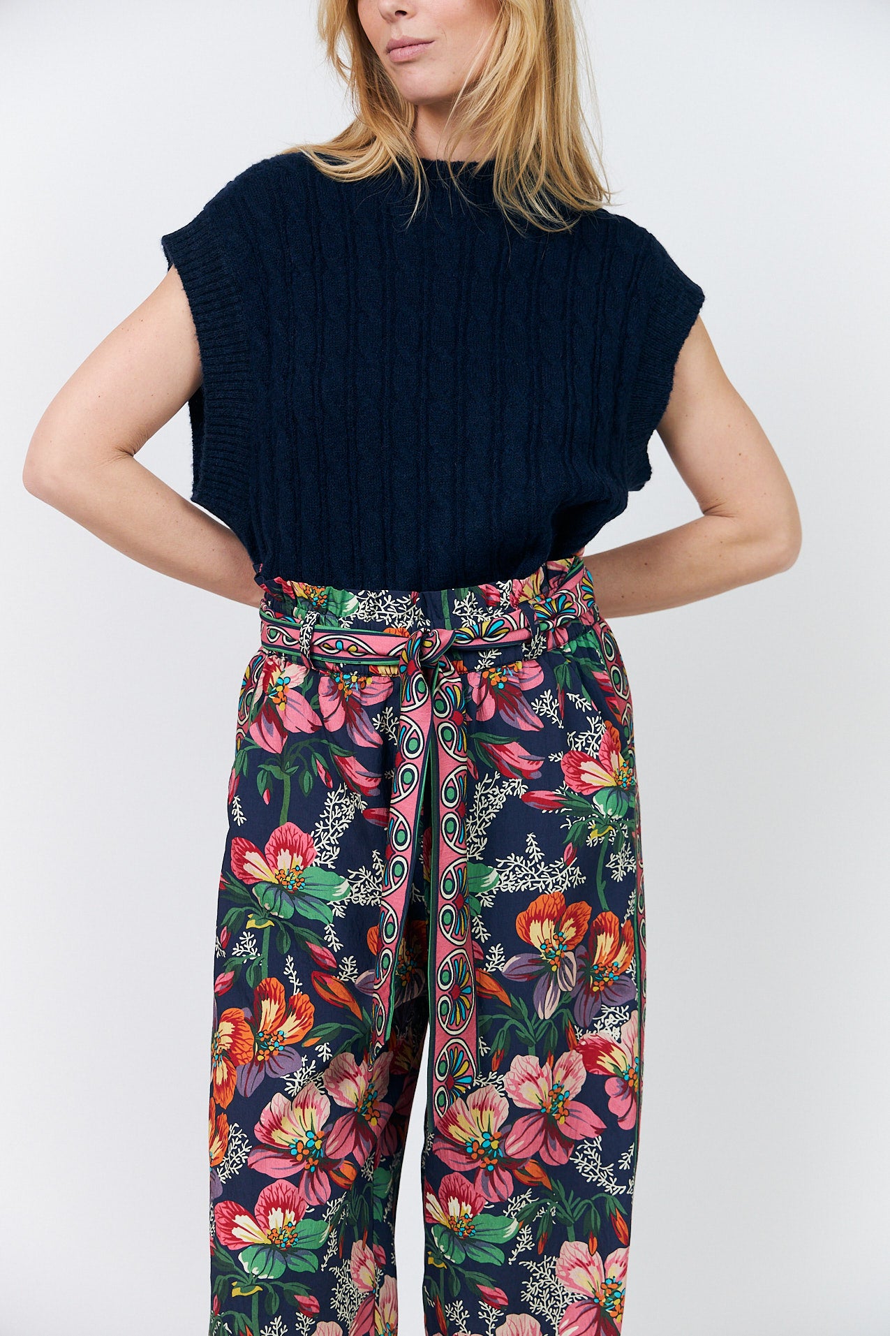 Lollys Laundry FinnLL Strickweste Vest Navy