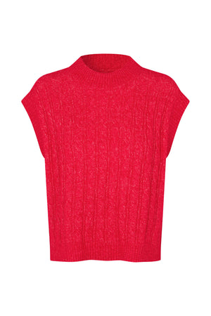 Lollys Laundry FinnLL Strickweste Vest Rot