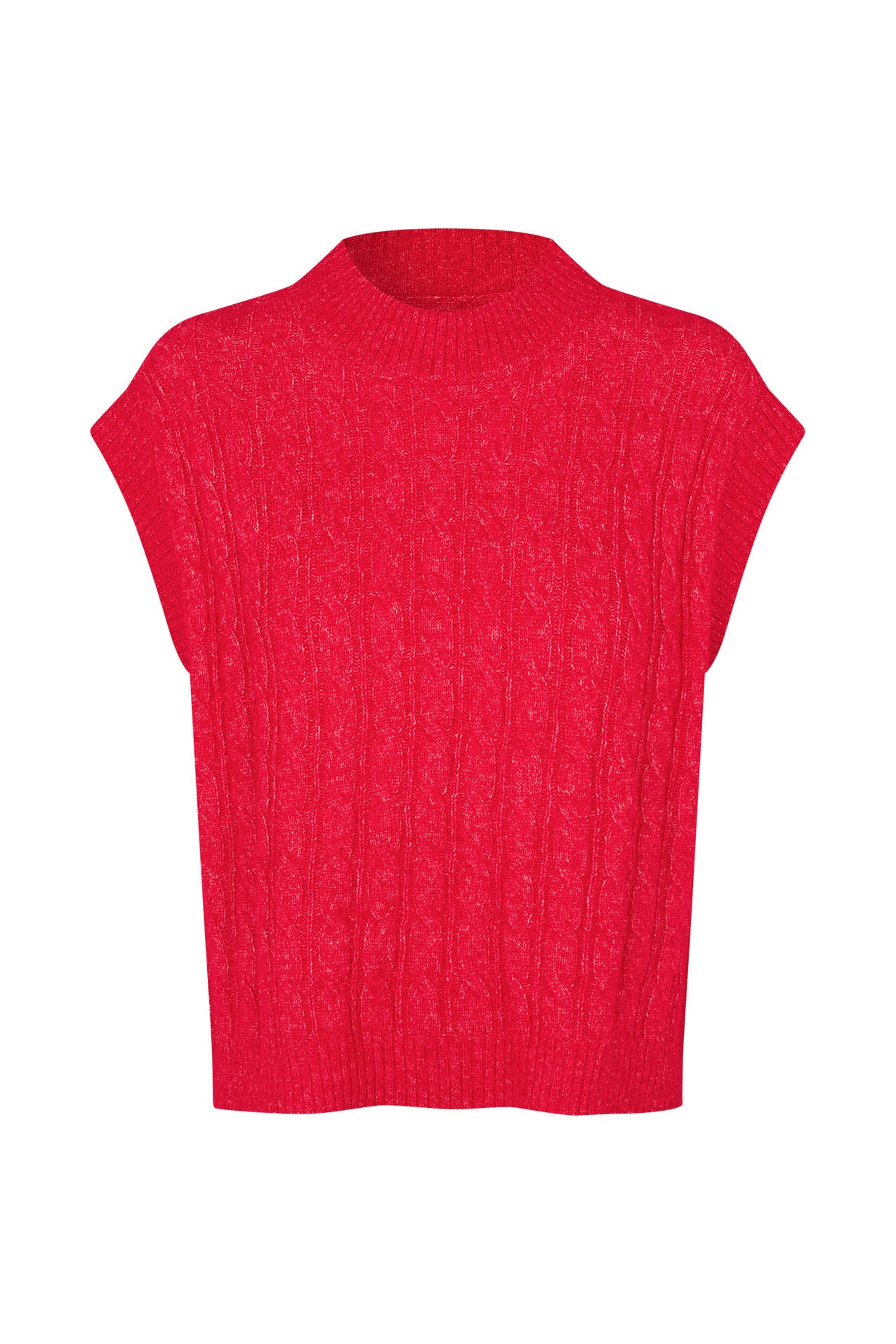 Lollys Laundry FinnLL Strickweste Vest Rot