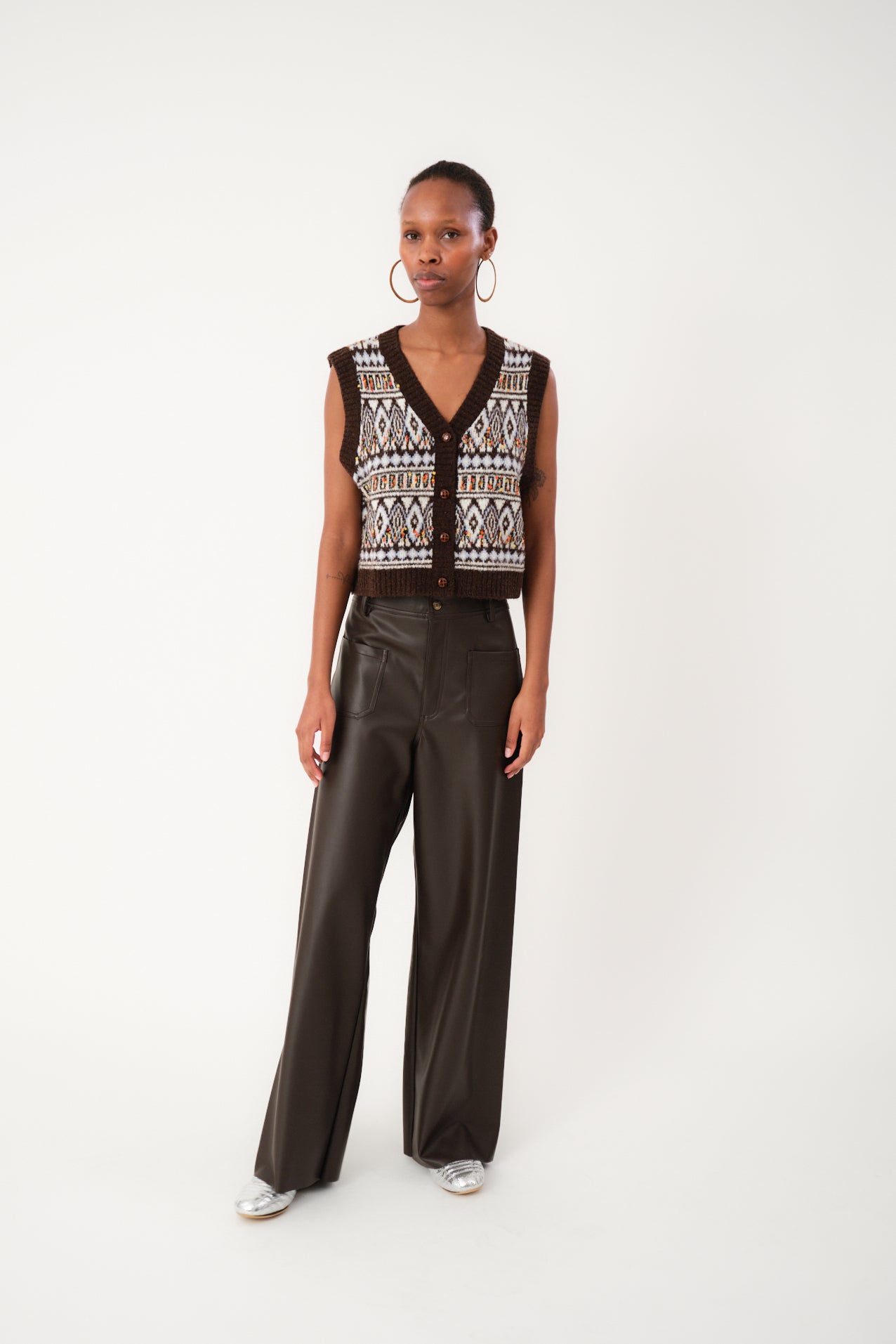 Lollys Laundry FrancescaLL Weste Vest Dunkelbraun