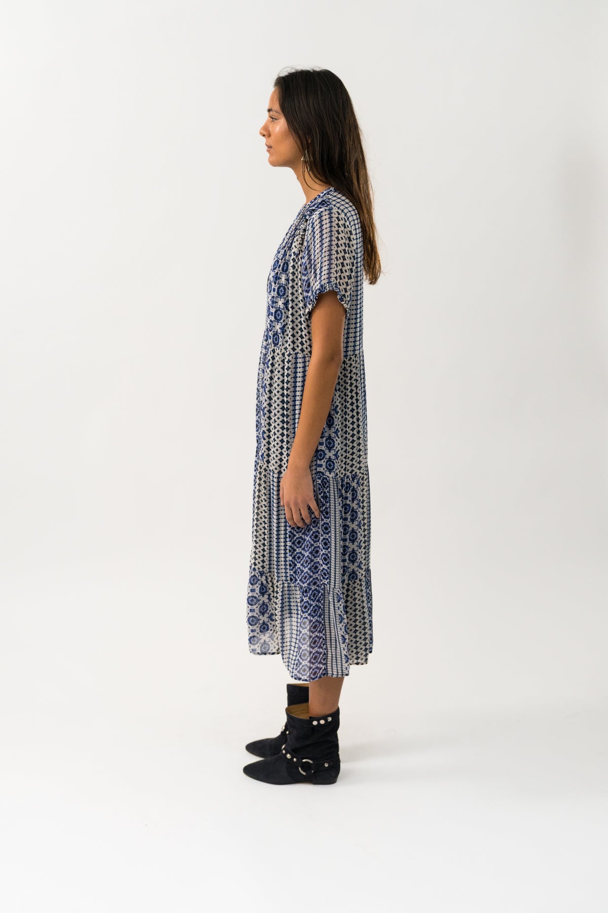 Lollys Laundry FreddyLL Midi Dress SS Dress Blau