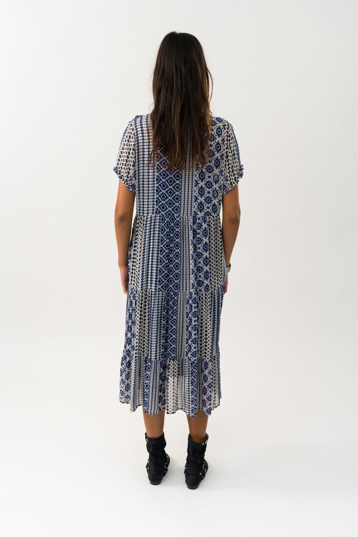 Lollys Laundry FreddyLL Midi Dress SS Dress Blau