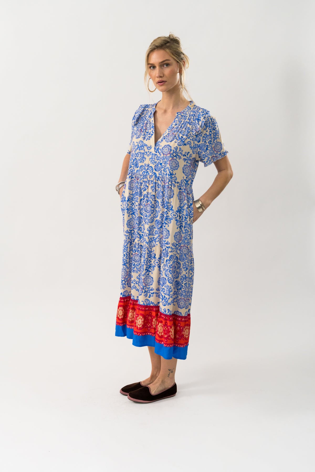 Lollys Laundry FreddyLL Midi Kleid Dress Hellblau