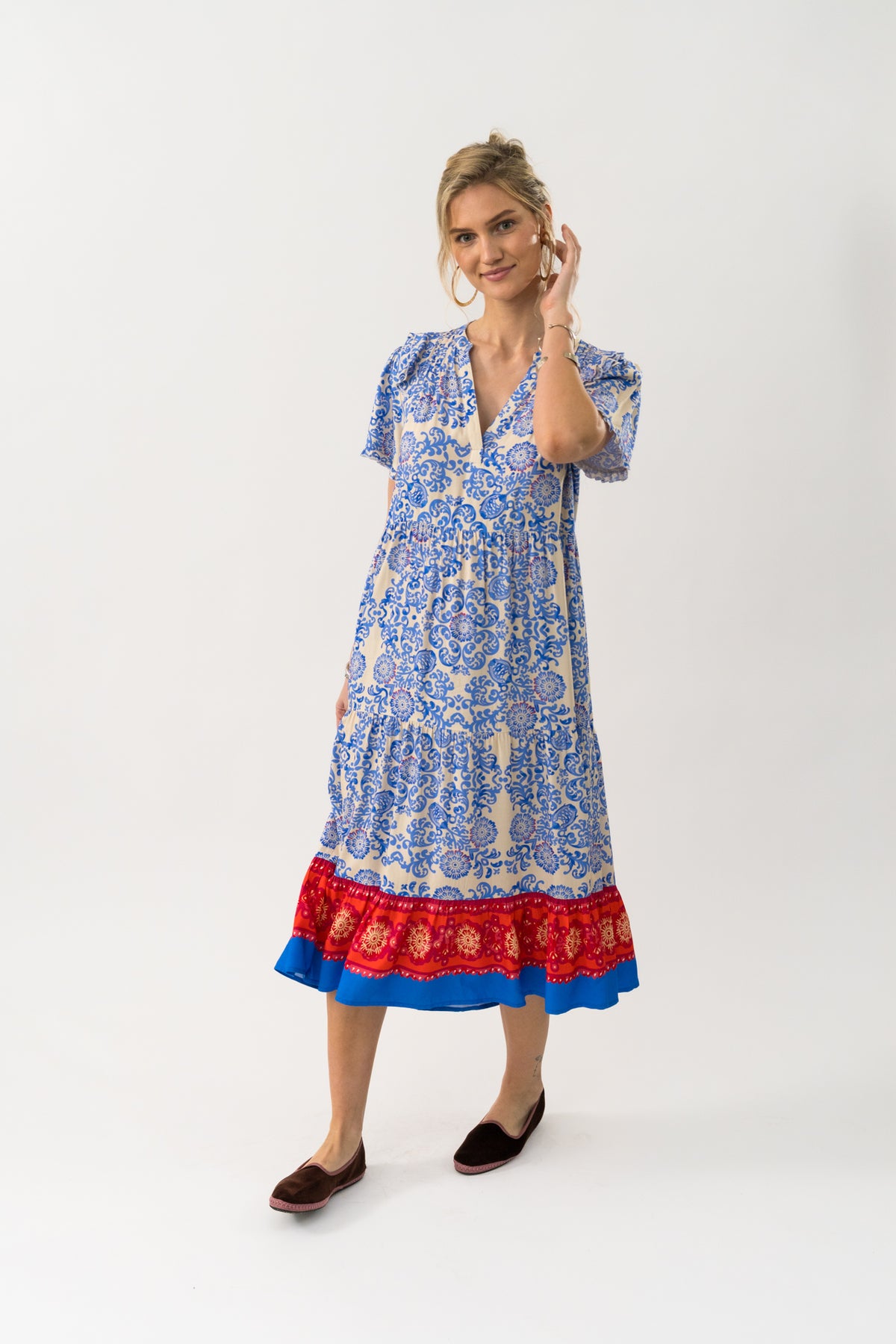 Lollys Laundry FreddyLL Midi Kleid Dress Hellblau