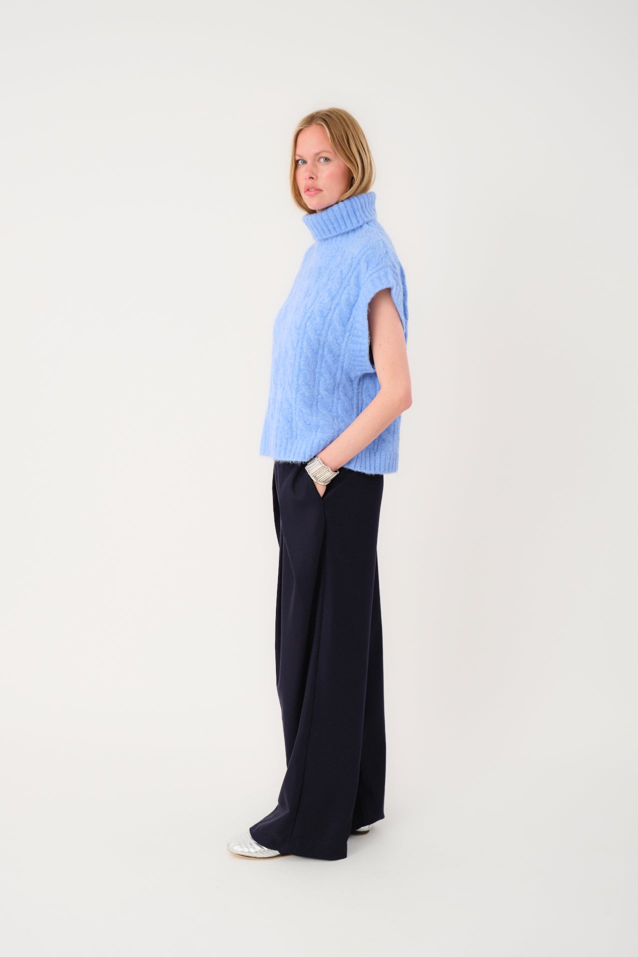Lollys Laundry FresnoLL Strickweste Vest 20 Blue