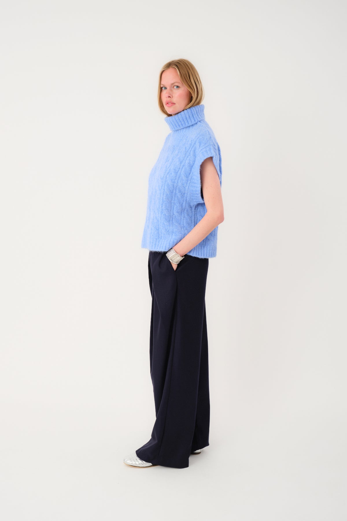 Lollys Laundry FresnoLL Strickweste Vest Blau
