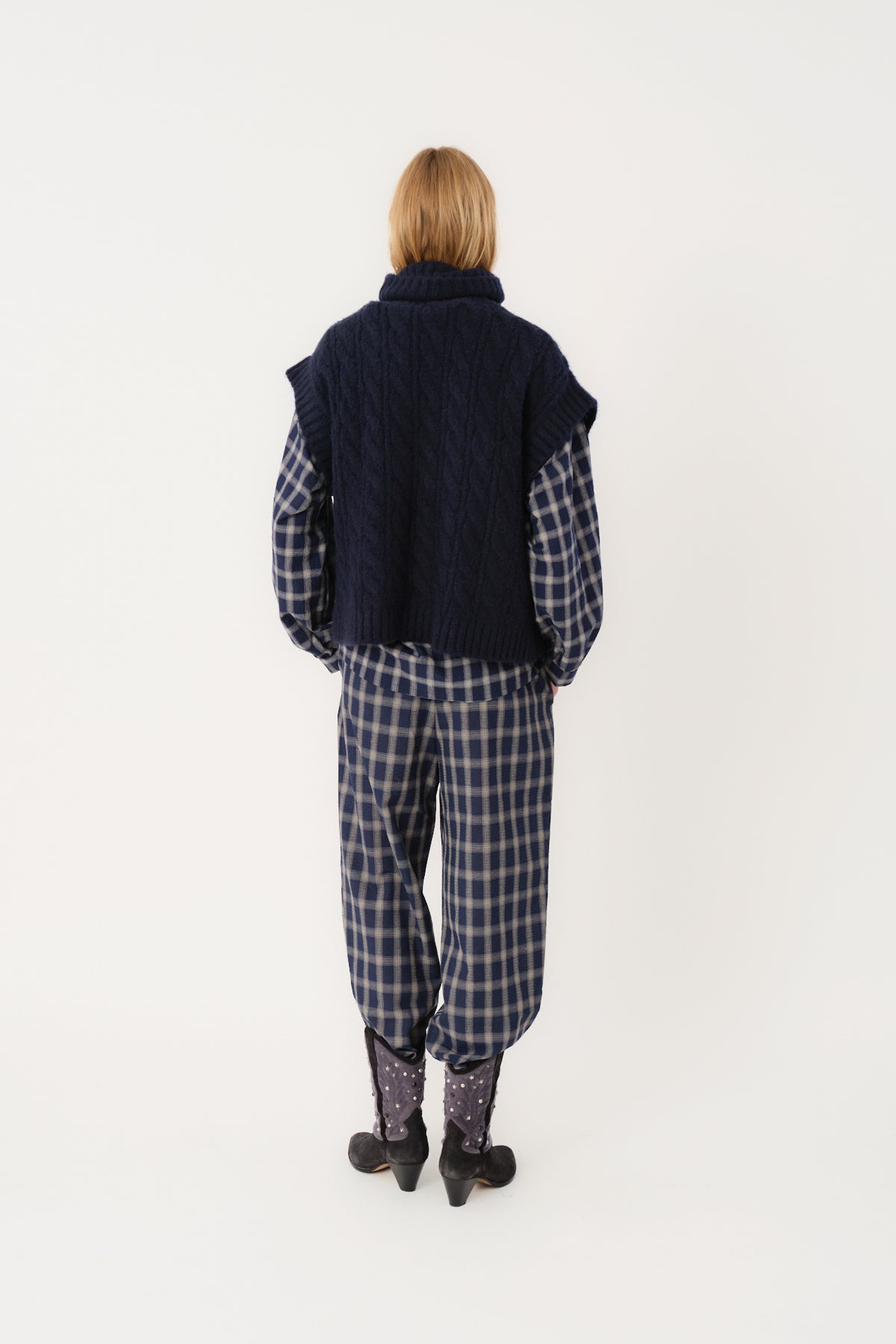 Lollys Laundry FresnoLL Strickweste Vest Dunkelblau