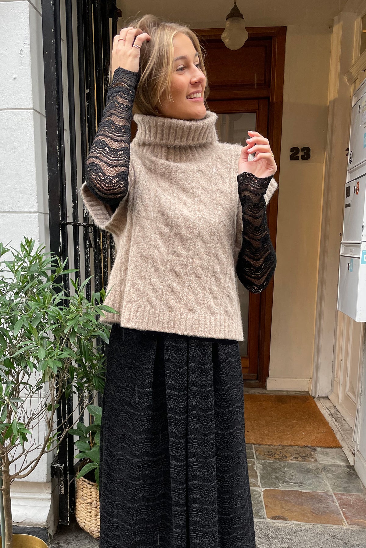 Lollys Laundry FresnoLL Strickweste Vest Sand