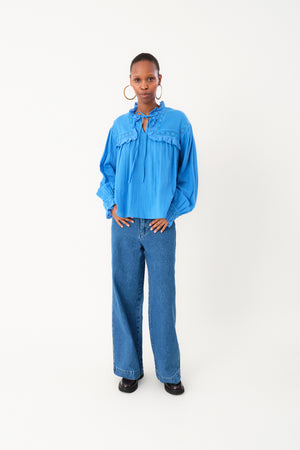 Lollys Laundry GemmaLL Hemdbluse Shirt 97 Neon Blue