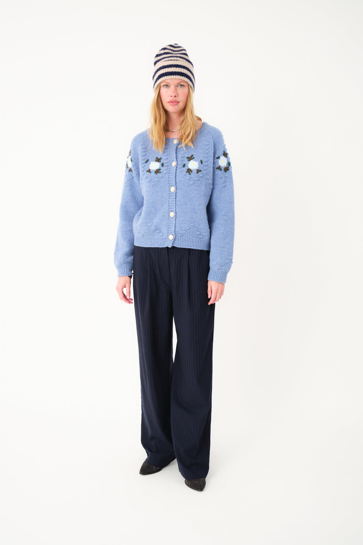Lollys Laundry GracelynnLL Strick Cardigan Cardigan 24 Blue Melange