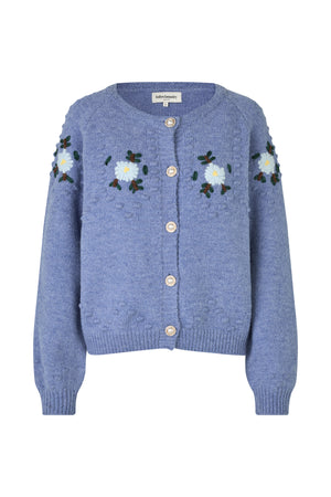 Lollys Laundry GracelynnLL Strick Cardigan Cardigan Blau melange