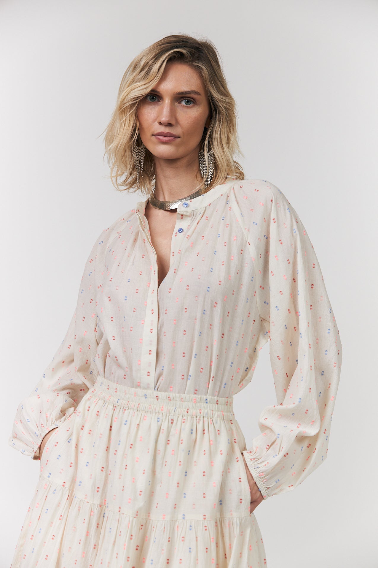 HaileyLL Bluse - Creme