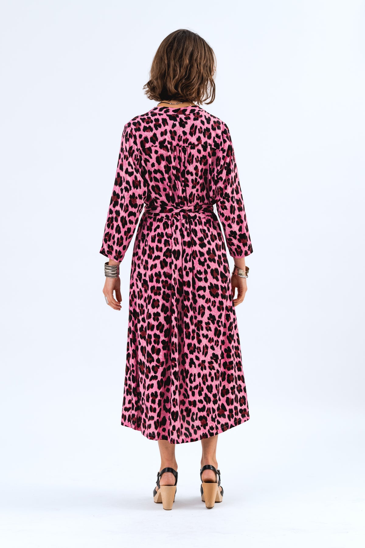 Lollys Laundry HarperLL Maxi Kleid 3/4 Dress Neon pink
