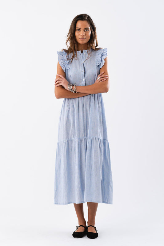 Lollys Laundry HarrietLL Maxi Dress SL Dress 80 Stripe