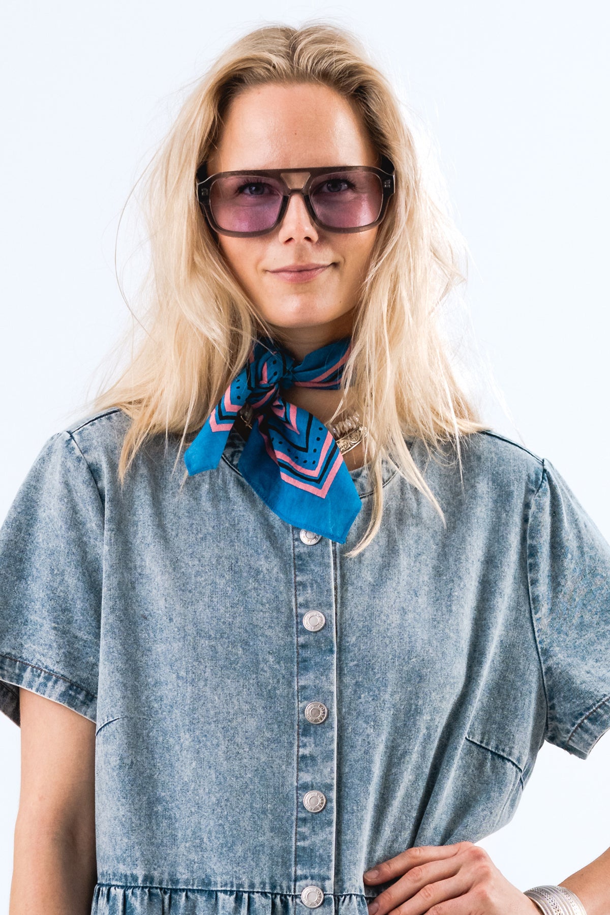 Lollys Laundry HemlockLL Bandana Scarf Blau