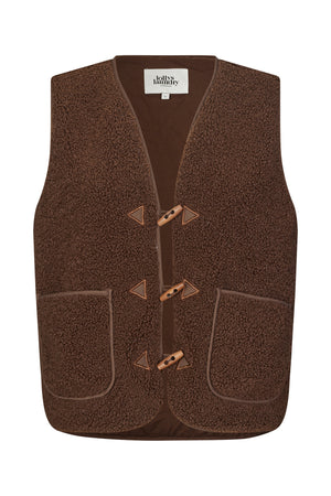 Lollys Laundry HugoLL Weste Vest Dunkelbraun