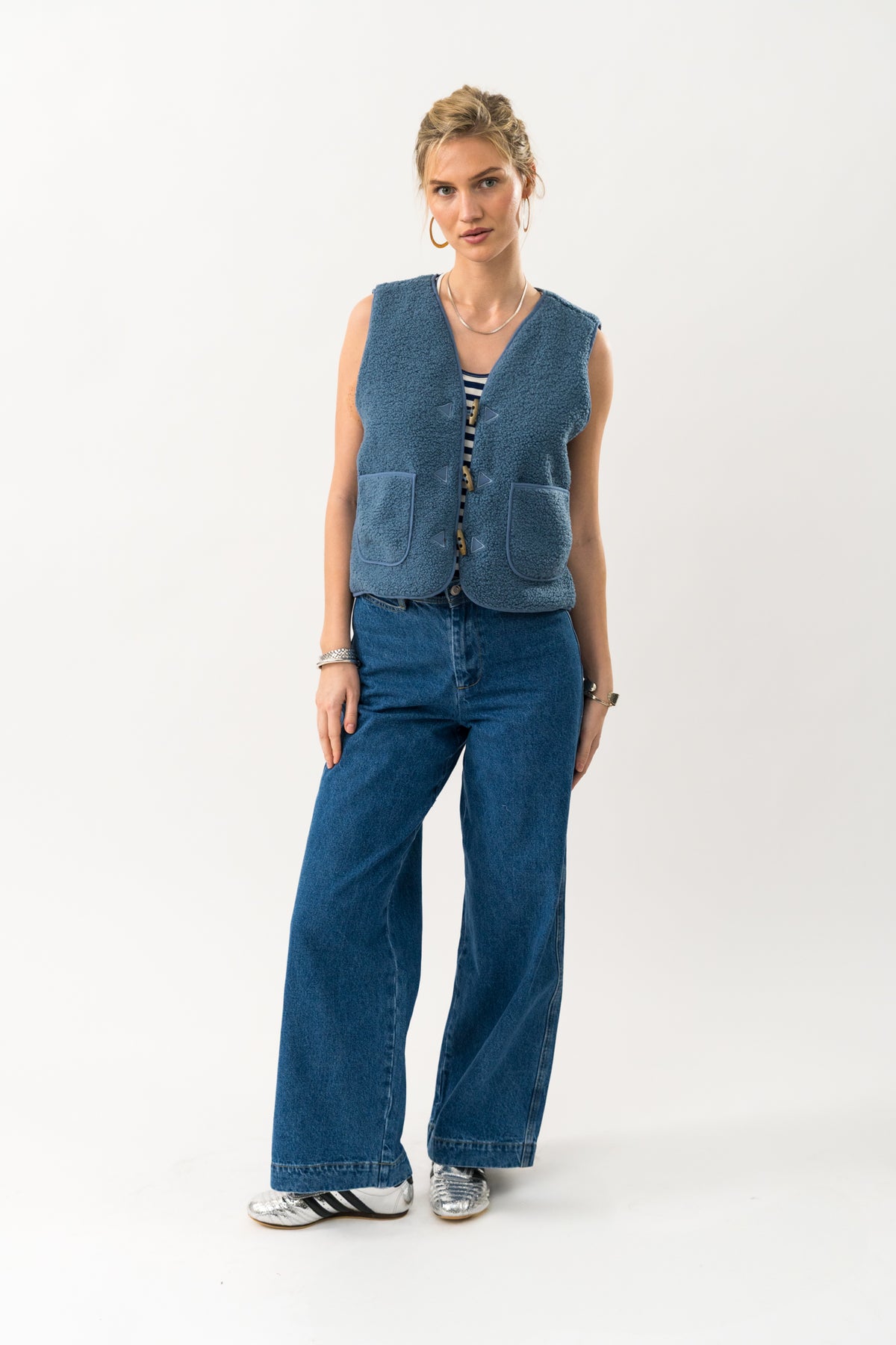 Lollys Laundry HugoLL Weste Vest Gedämpftes Blau