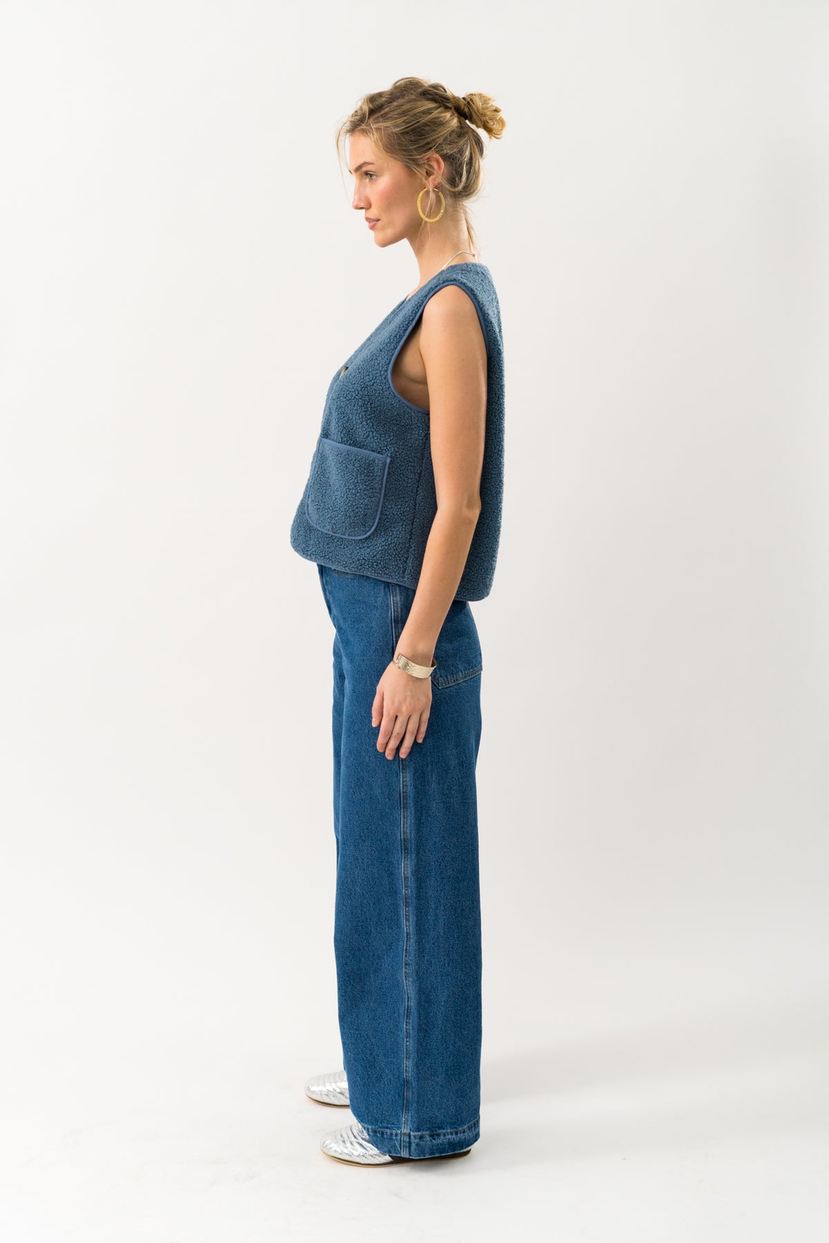 Lollys Laundry HugoLL Weste Vest Gedämpftes Blau