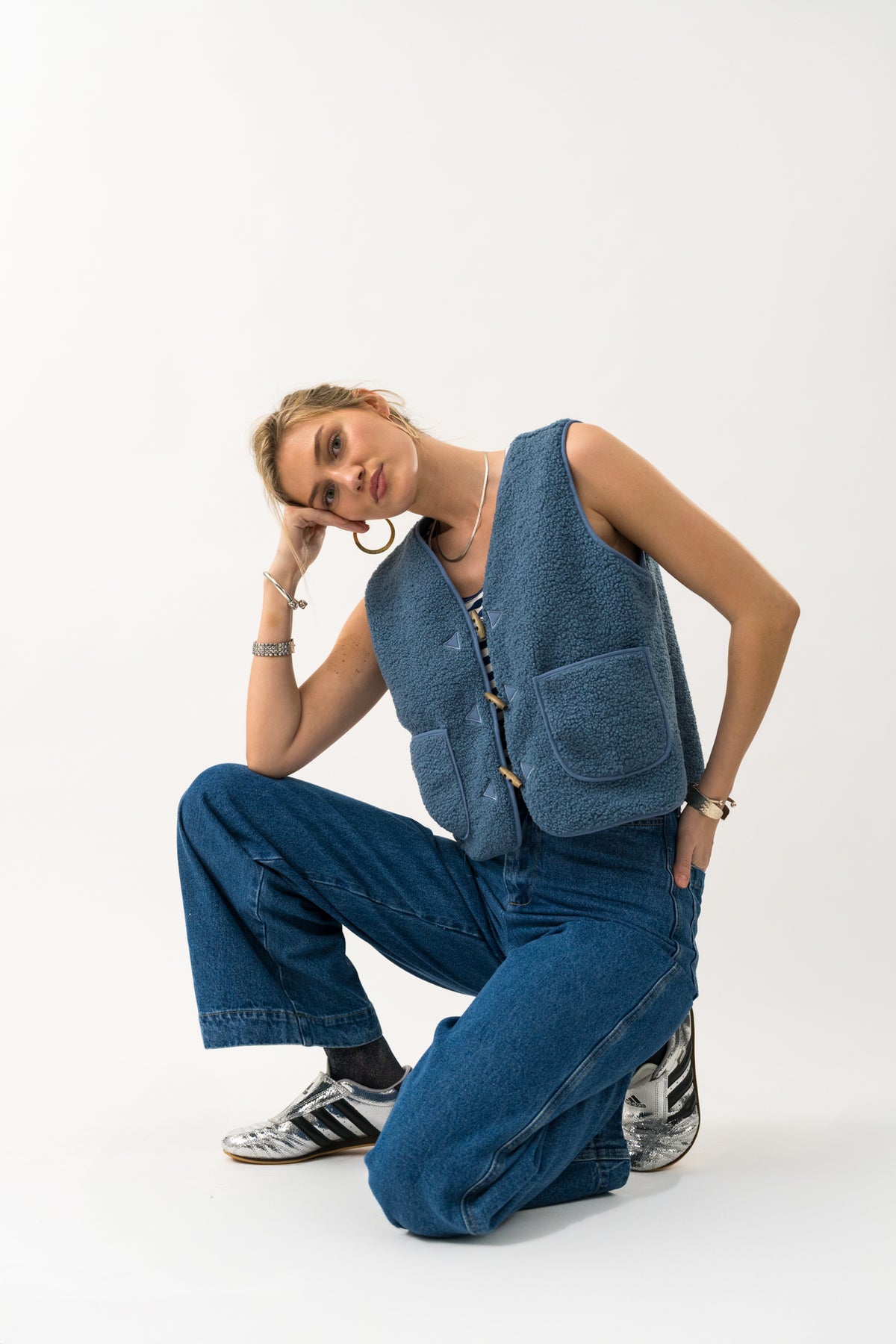 Lollys Laundry HugoLL Weste Vest Gedämpftes Blau