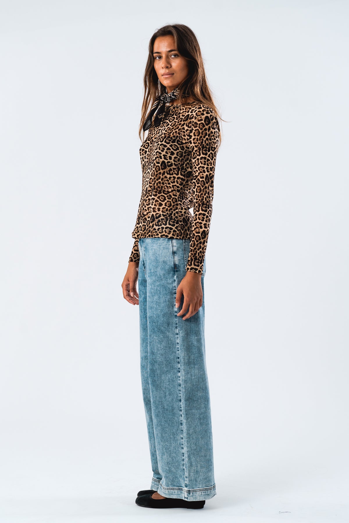 Lollys Laundry IrieLL Blouse LS Blouse Leopardenmuster