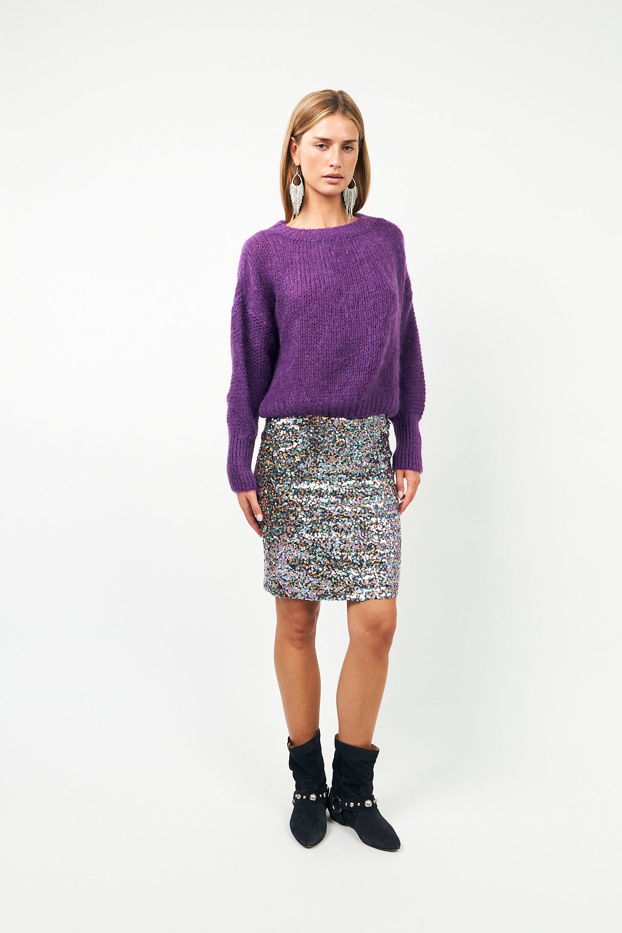 IsoldeLL Strickpullover - Dark Lavender