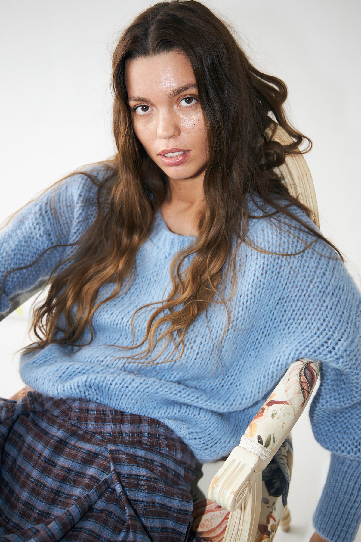 Lollys Laundry IsoldeLL Strickpullover Jumper Hellblau