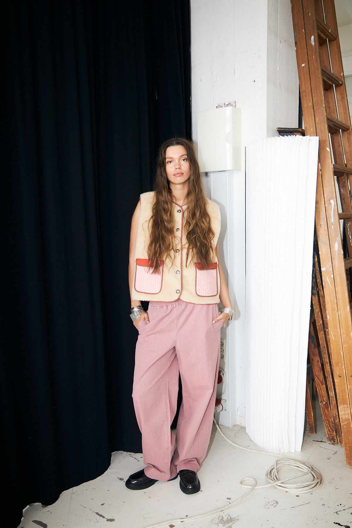 Lollys Laundry JaceLL Teddy Weste Vest Sand