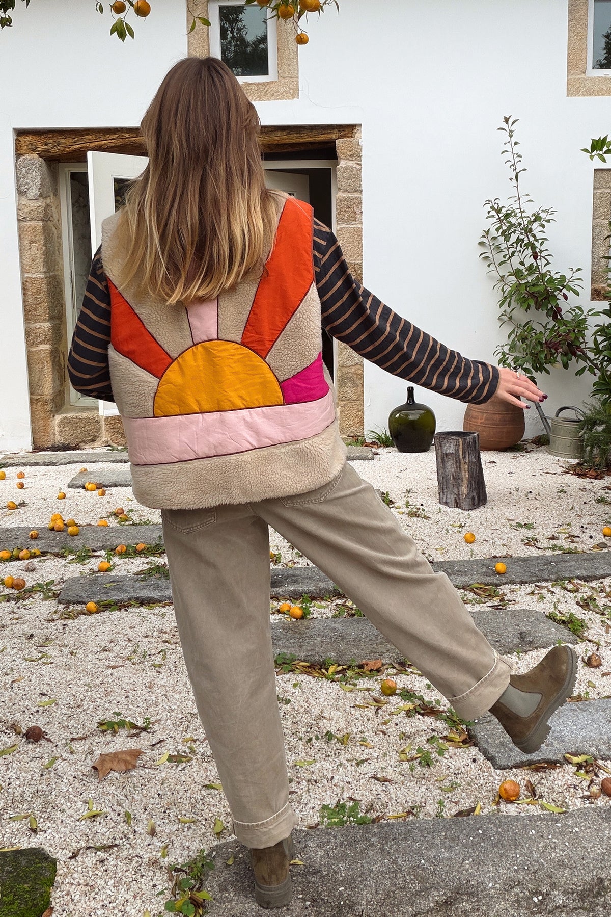 Lollys Laundry JaceLL Teddy Weste Vest Sand