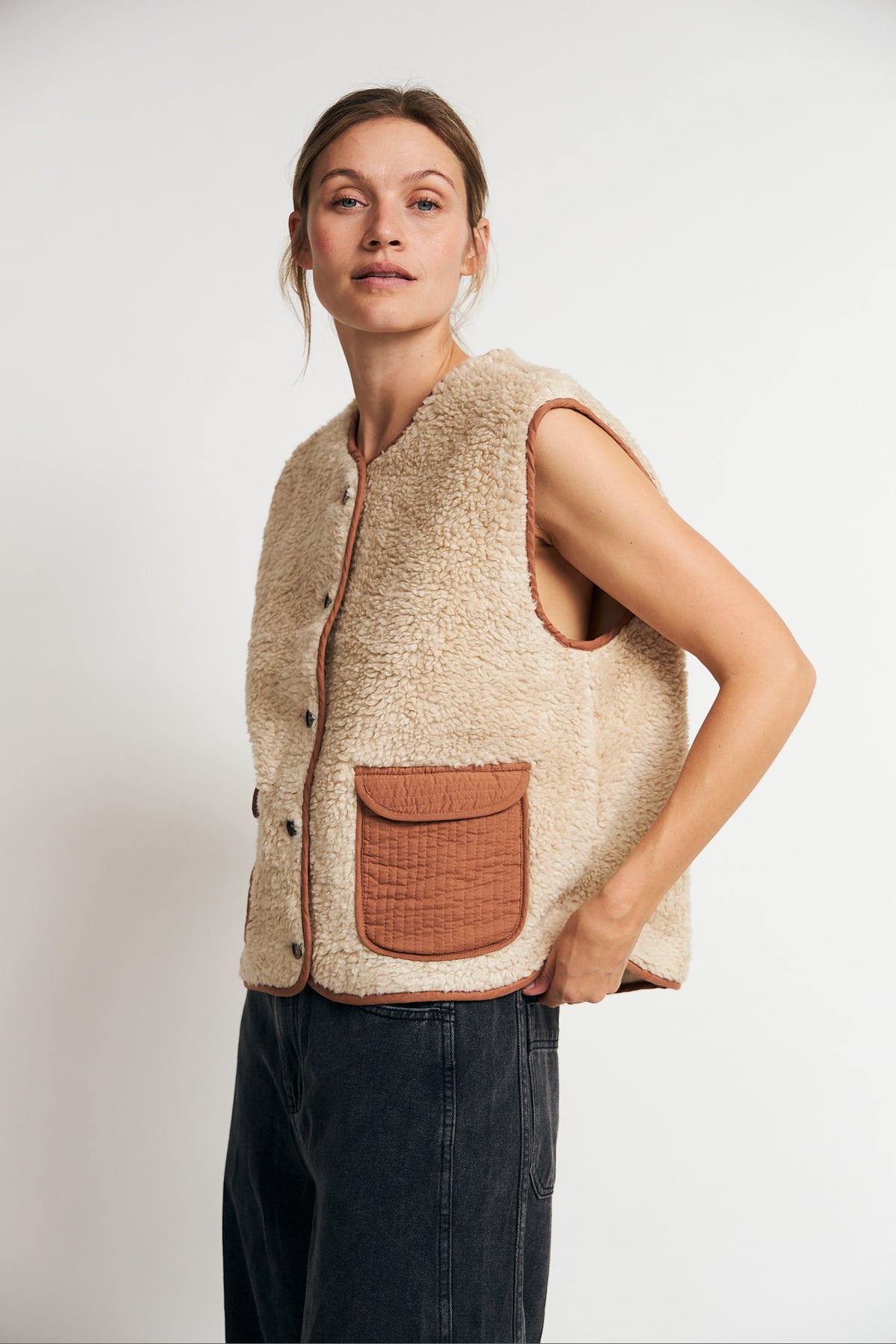 Lollys Laundry JaceLL Weste Vest Rostbraun
