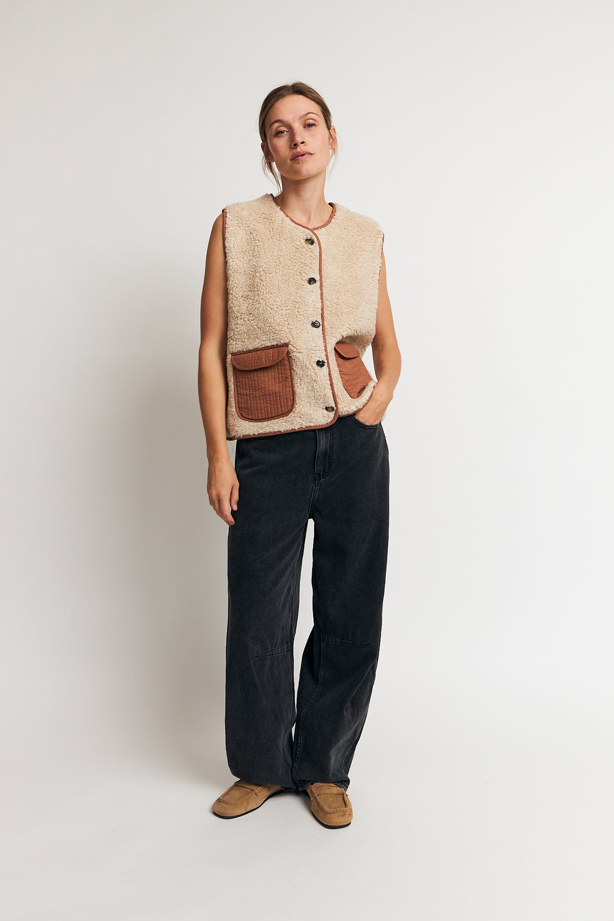 Lollys Laundry JaceLL Weste Vest Rostbraun