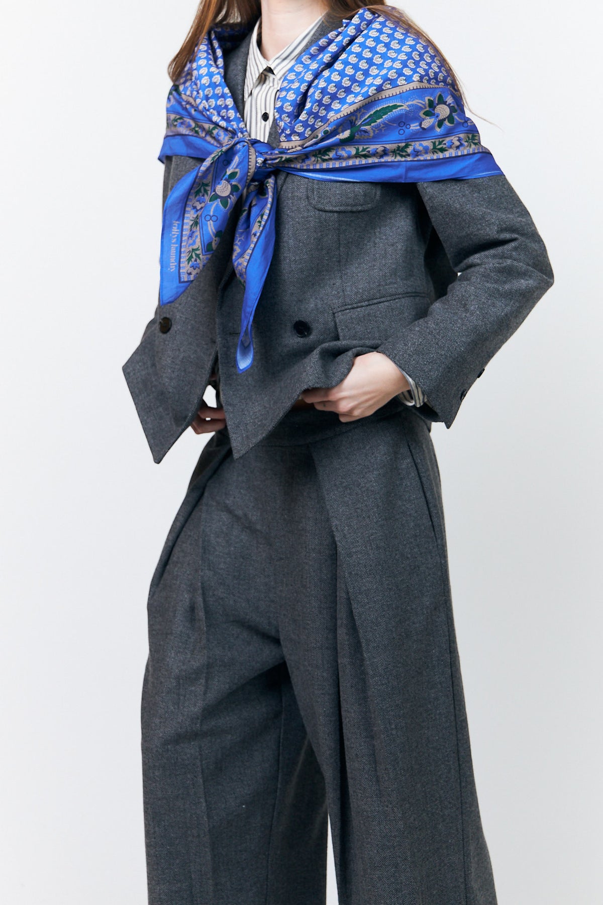 Lollys Laundry JennaLL großes Tuch Scarf Blau