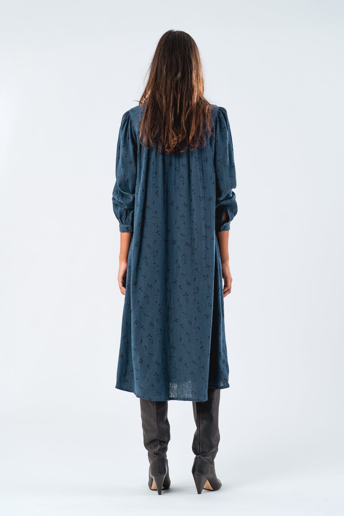 Lollys Laundry JessLL Midi Dress LS Dress Dunkelblau