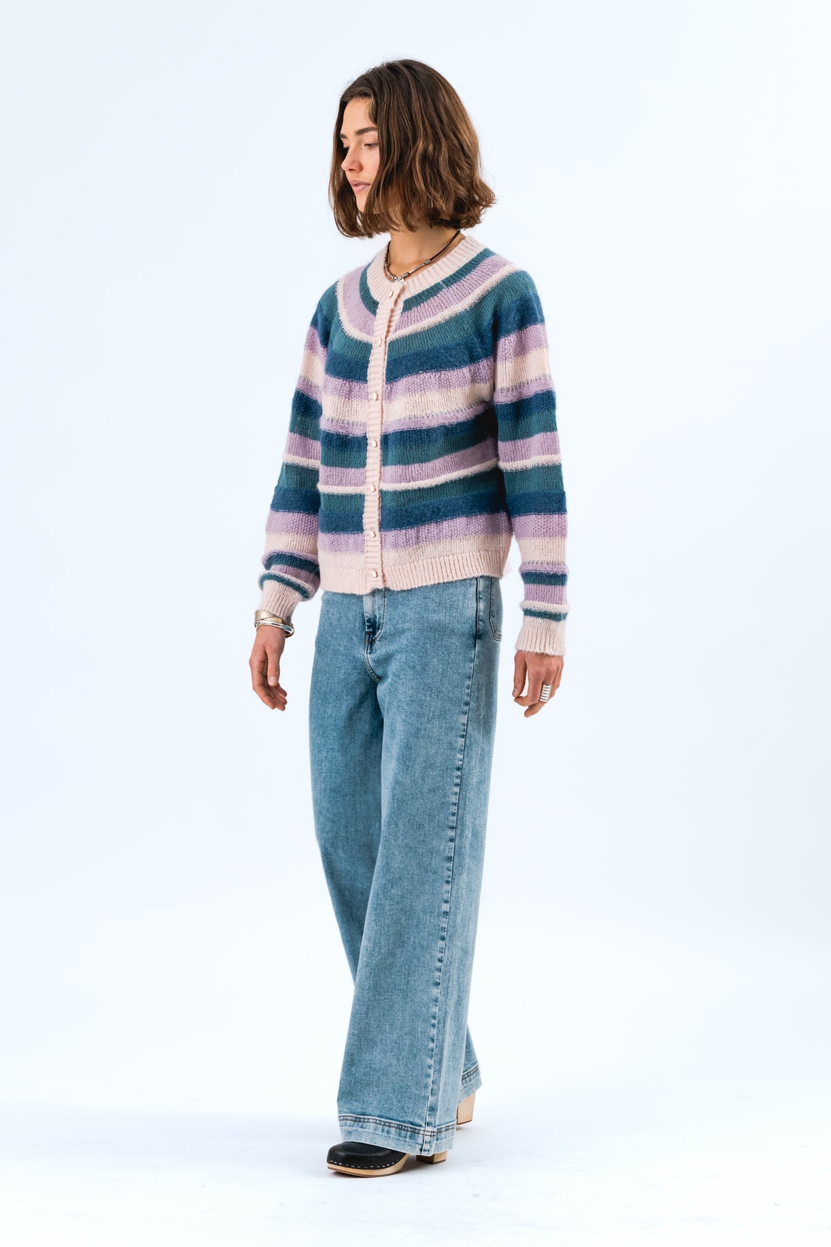 Lollys Laundry JorkLL Strick Cardigan Cardigan Lavendel