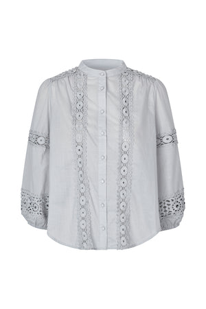Lollys Laundry JuneLL Hemdbluse Shirt Gedämpftes Blau
