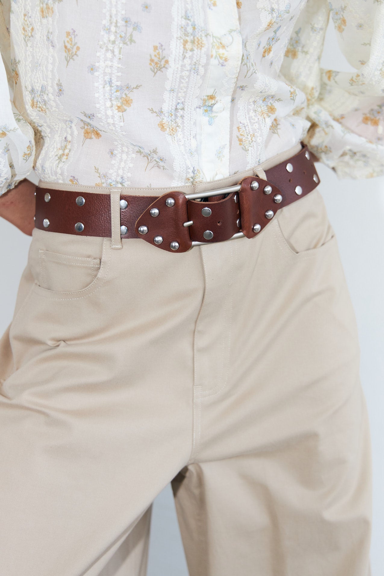 JuneLL Hemdbluse - Creme