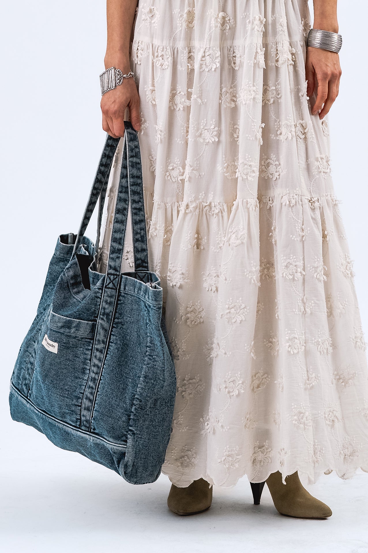 Lollys Laundry JuniperLL Shopper Bag 100 Washed Denim