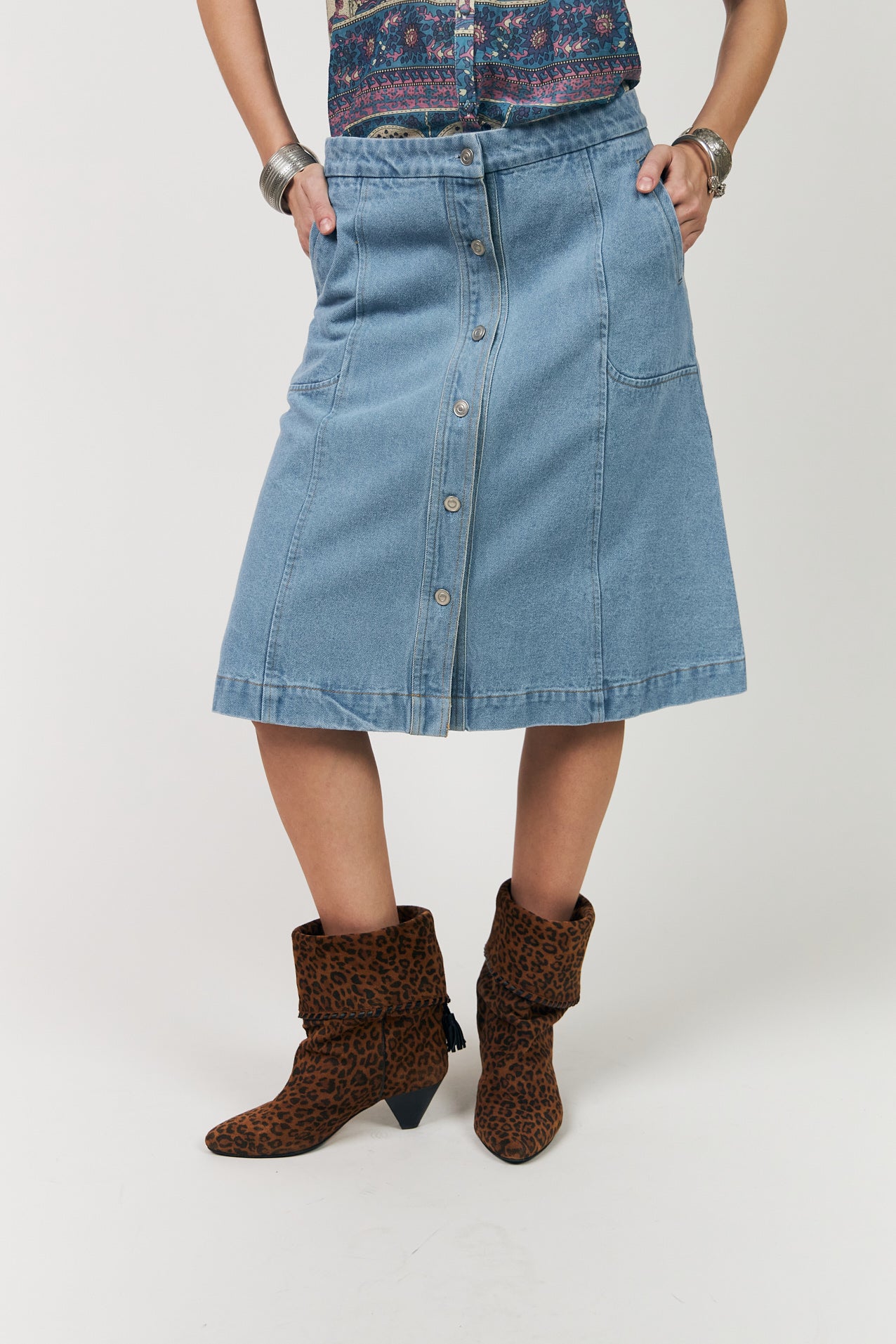KayLL midi Rock - Washed Denim