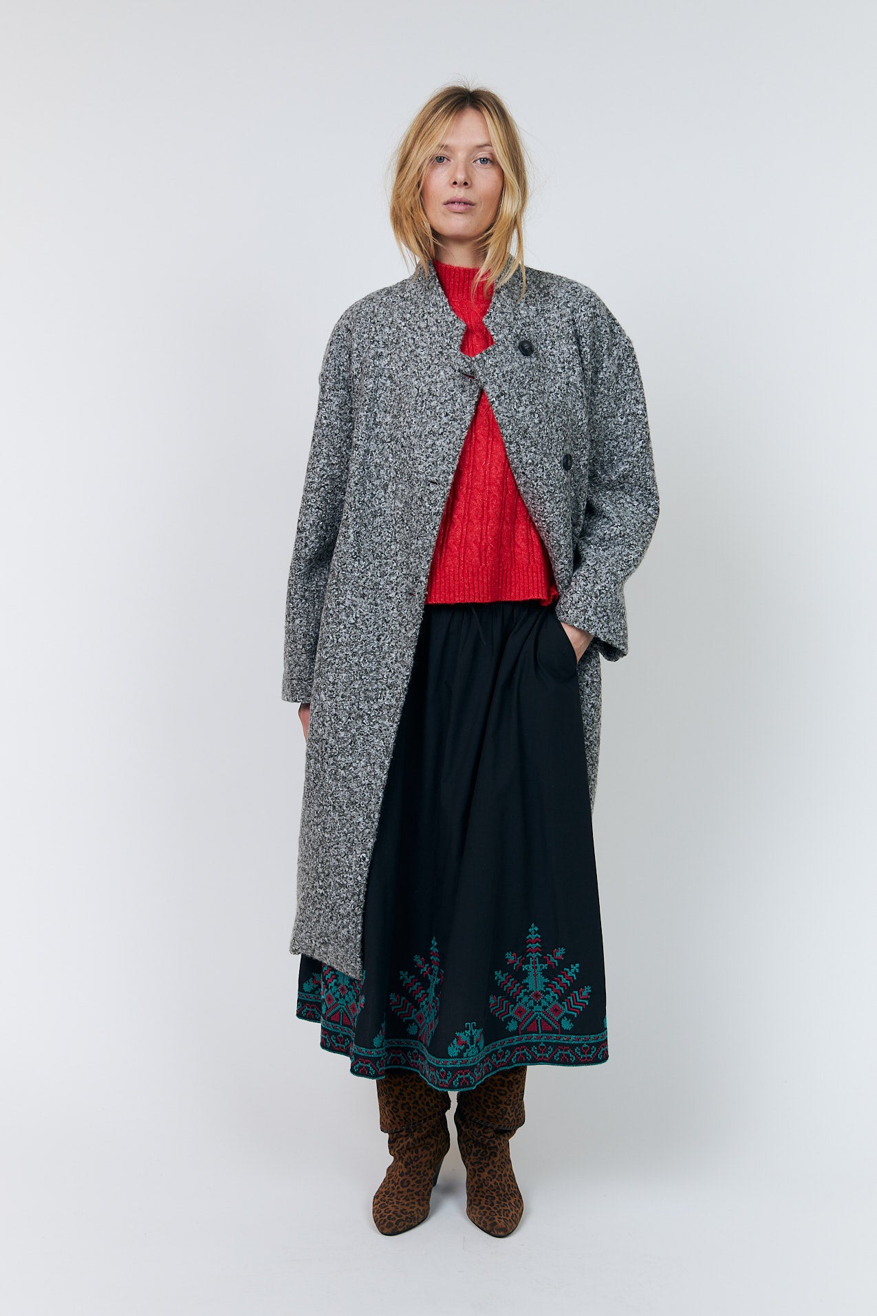 Lollys Laundry KayaLL Mantel Outerwear Graumeliert