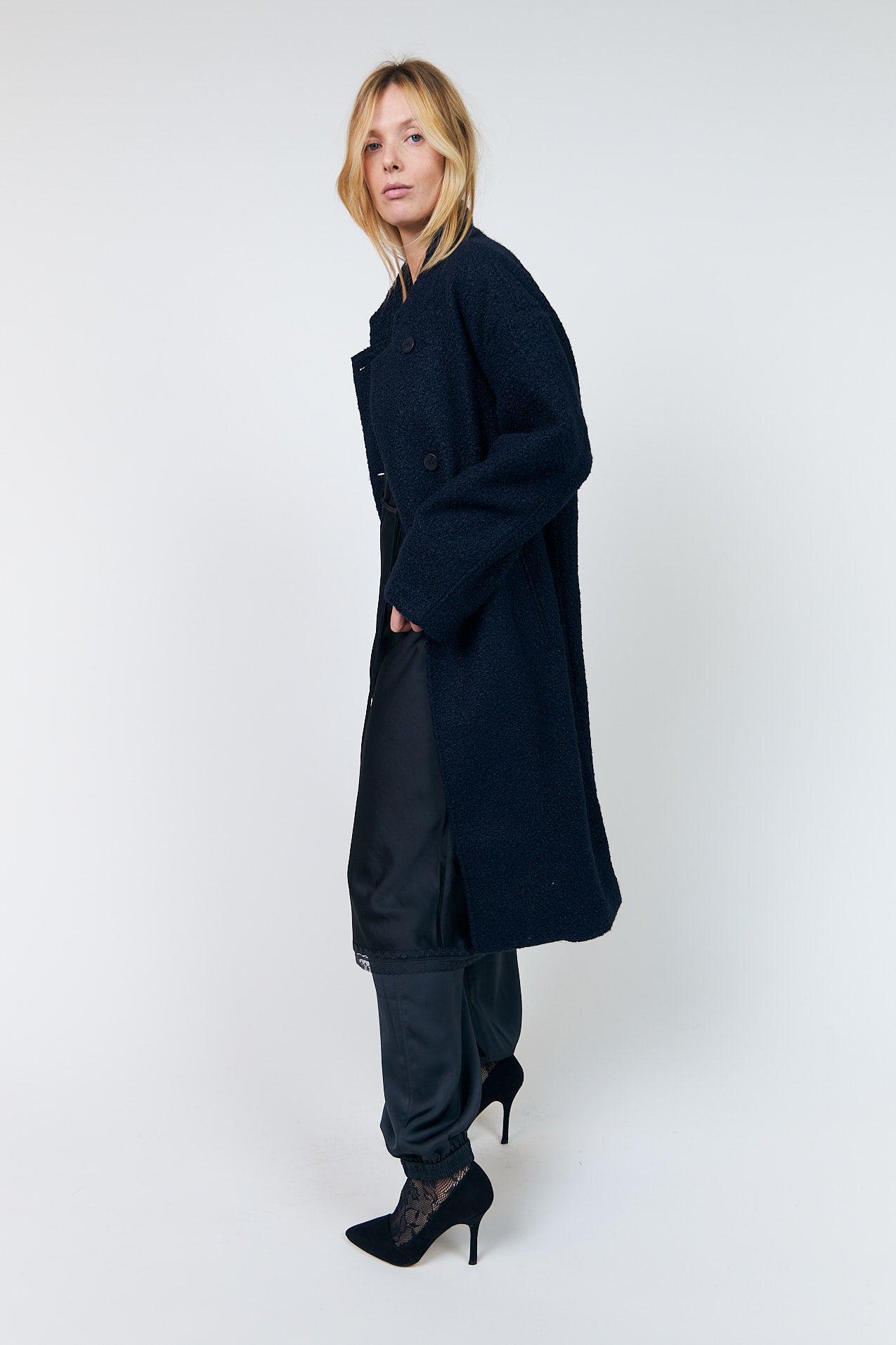 Lollys Laundry KayaLL Mantel Outerwear Navy