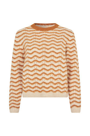 Lollys Laundry LanoLL Pullover Strick Jumper Camelbraun