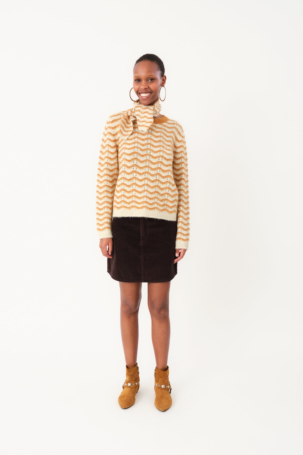 Lollys Laundry LanoLL Pullover Strick Jumper Camelbraun