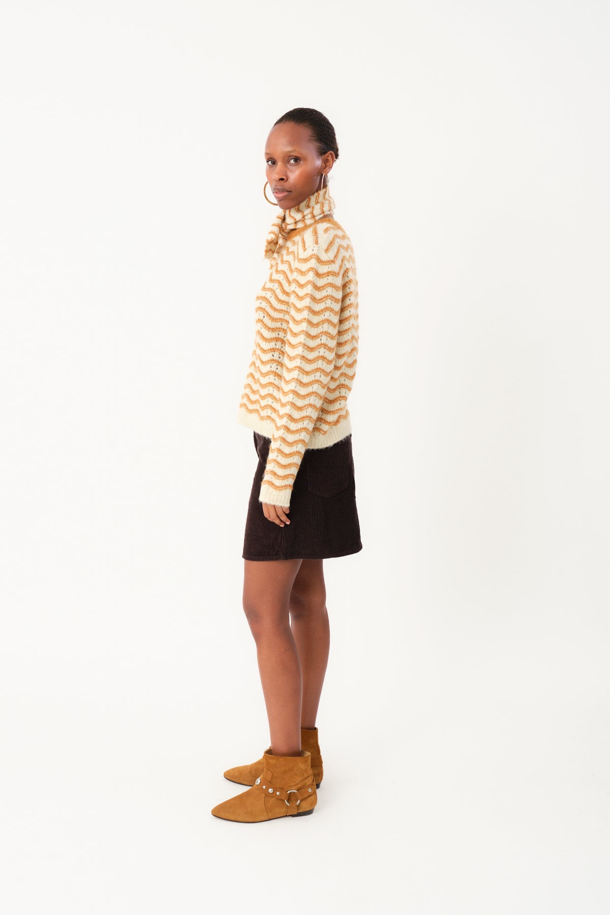 Lollys Laundry LanoLL Pullover Strick Jumper Camelbraun