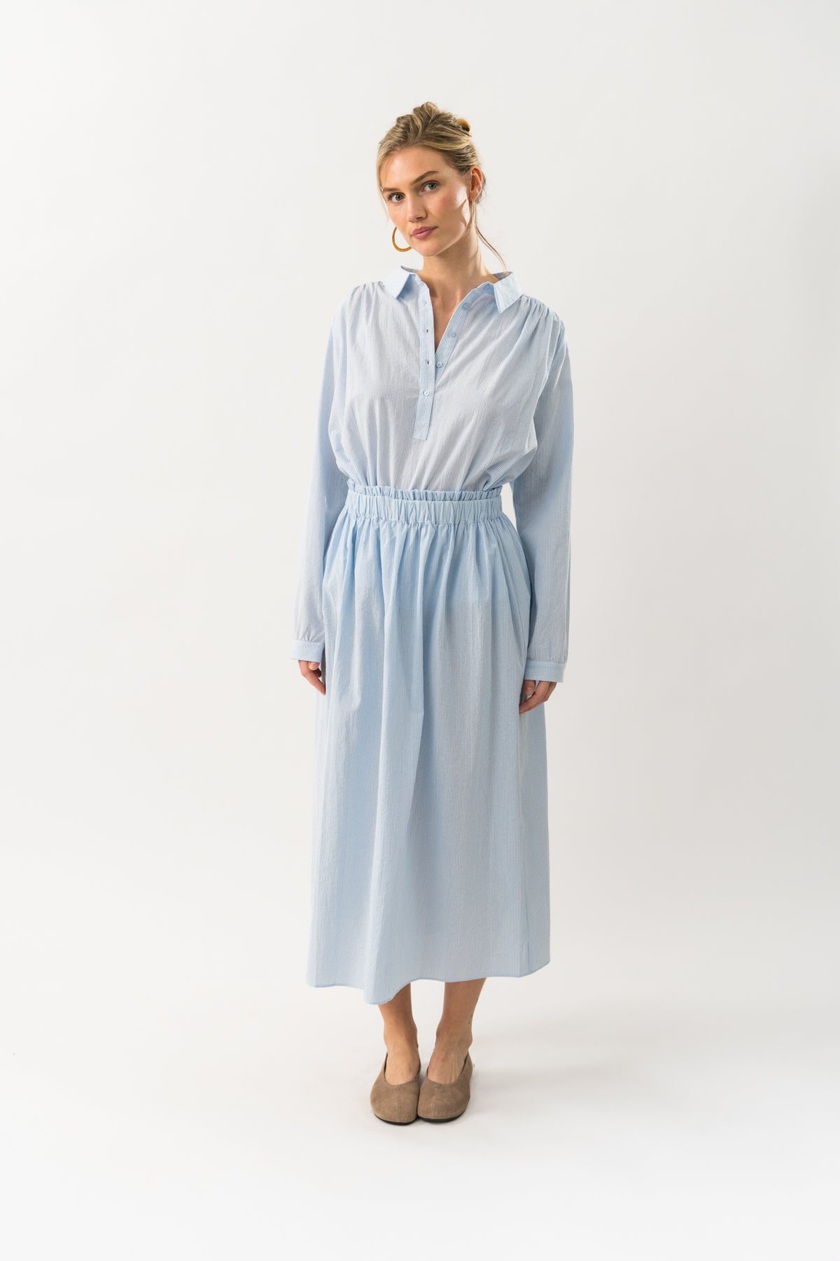 Lollys Laundry LariLL Hemdbluse Shirt Hellblau