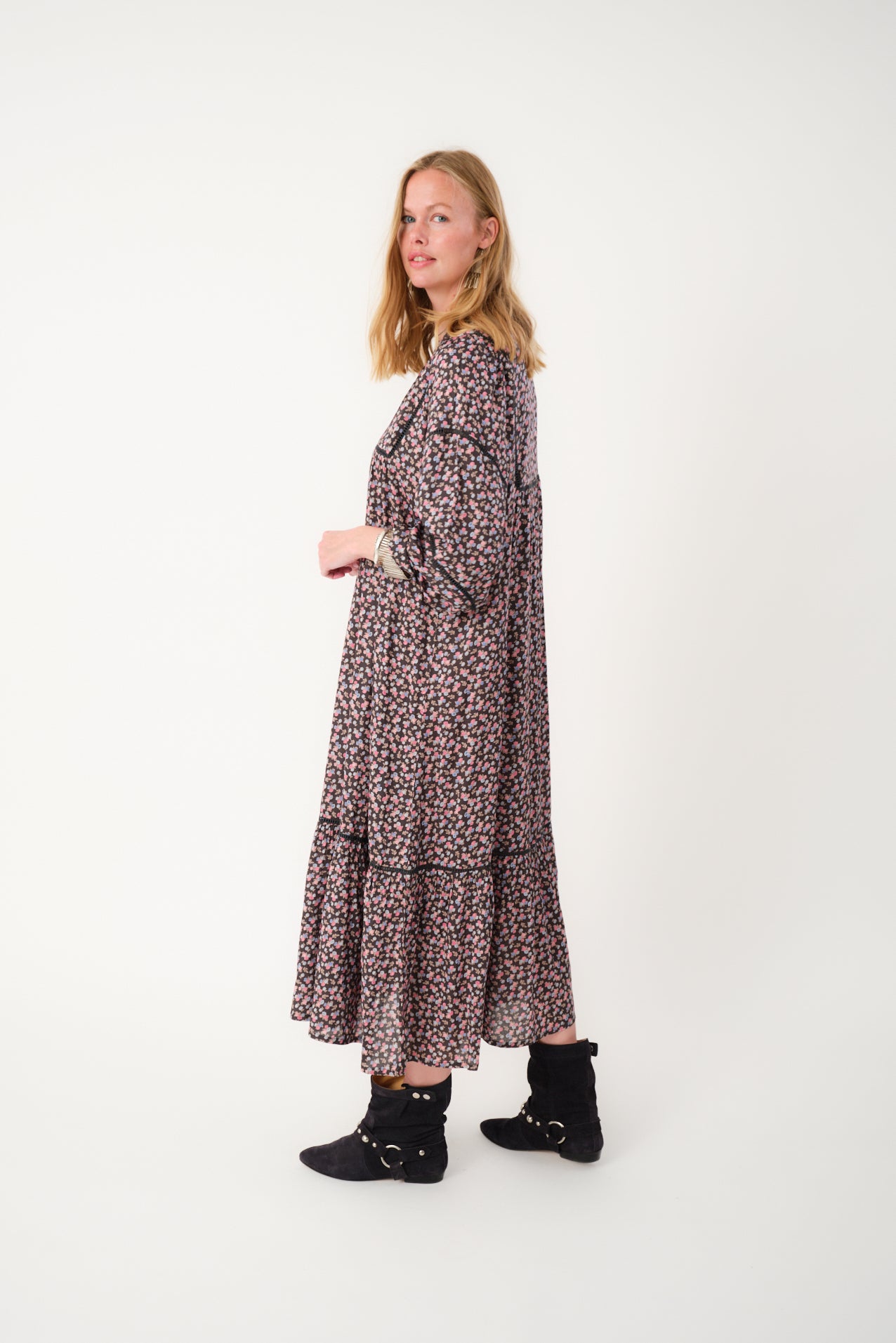 Lollys Laundry LatourLL Maxi Kleid Dress 18 Washed Black