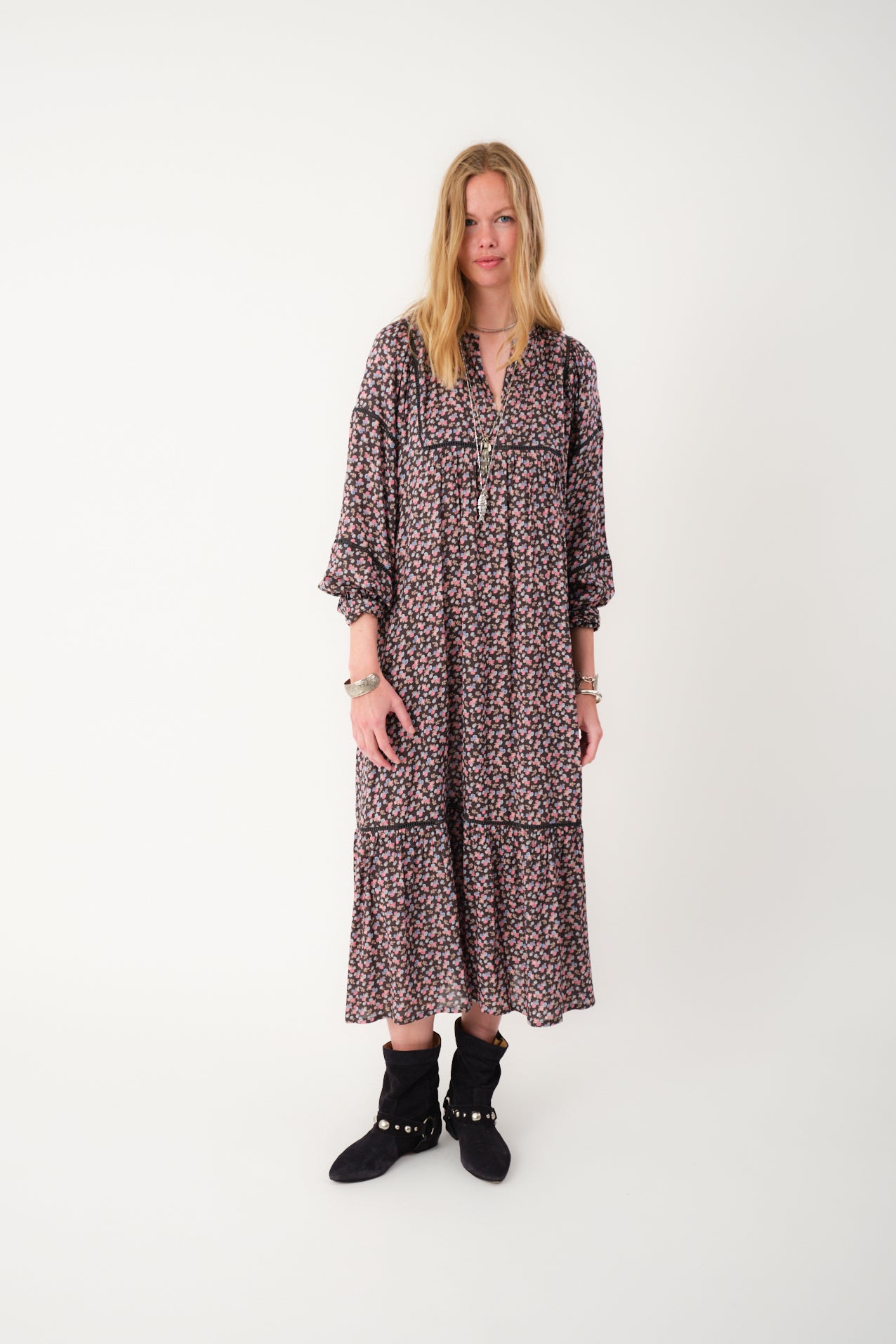 Lollys Laundry LatourLL Maxi Kleid Dress 18 Washed Black