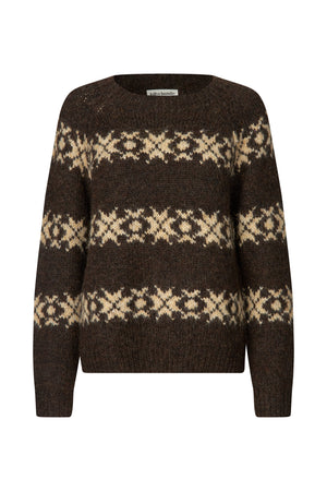 Lollys Laundry LattieLL Strick Jumper Dunkelbraun