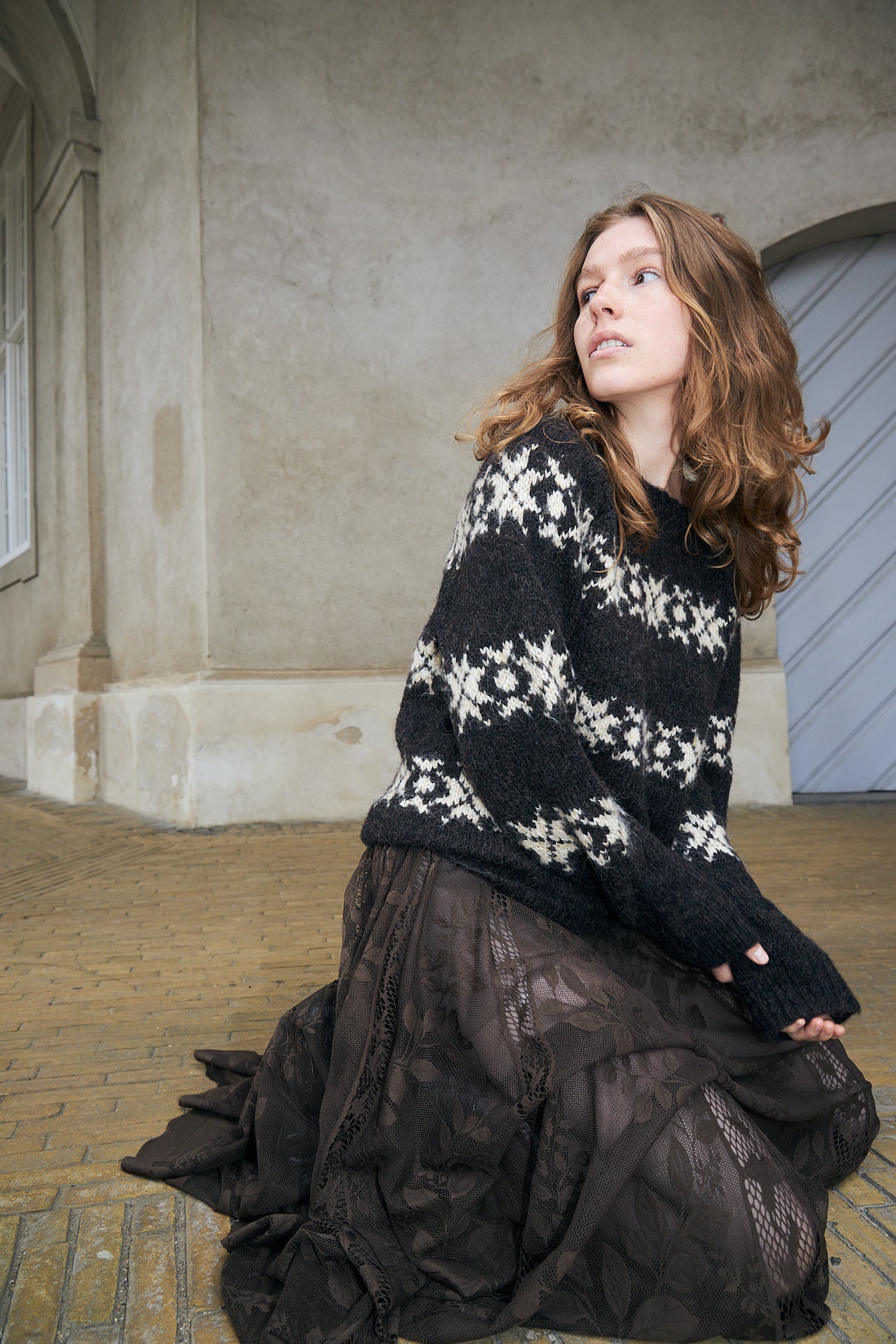 Lollys Laundry LattieLL Strick Jumper Dunkelbraun