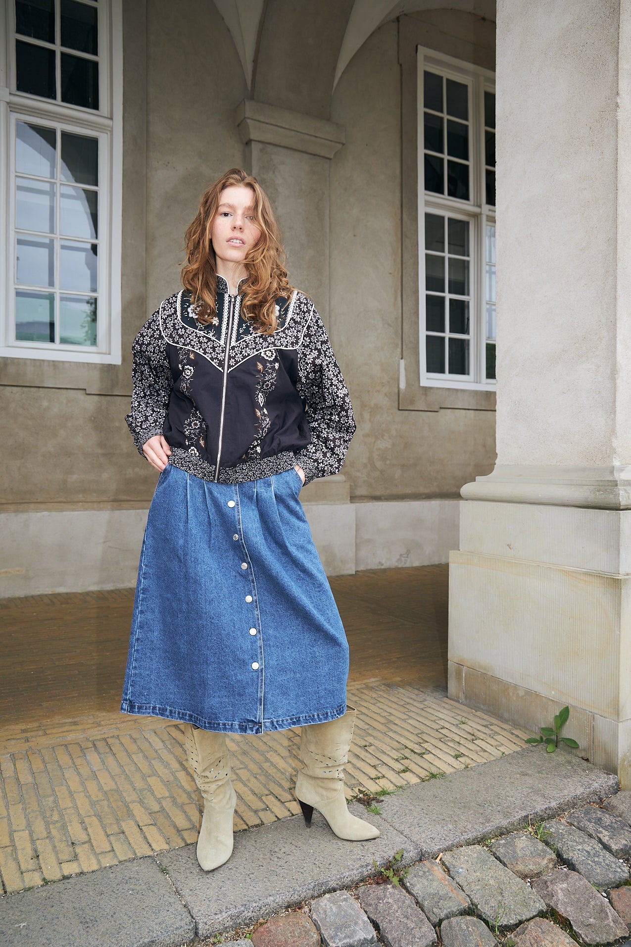 Lollys Laundry LennonLL Midi Rock Skirt Dunkelblau