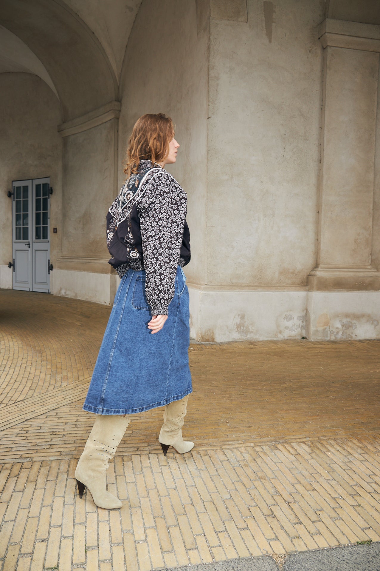 Lollys Laundry LennonLL Midi Rock Skirt Dunkelblau